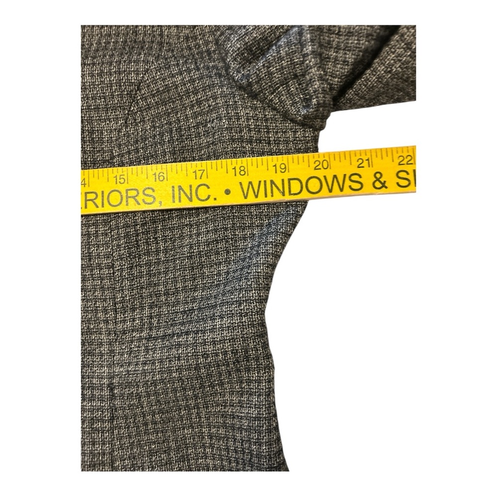 Metro Collection New York Micro Houndstooth Full Zip Blazer Velvet Collar Size 8 - Picture 10 of 12